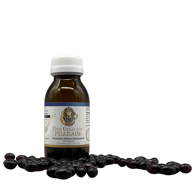 Das Gold des Pharaos - Premium Schwarzkümmelöl (90 Kapseln) für 26,90 € jetzt kaufen